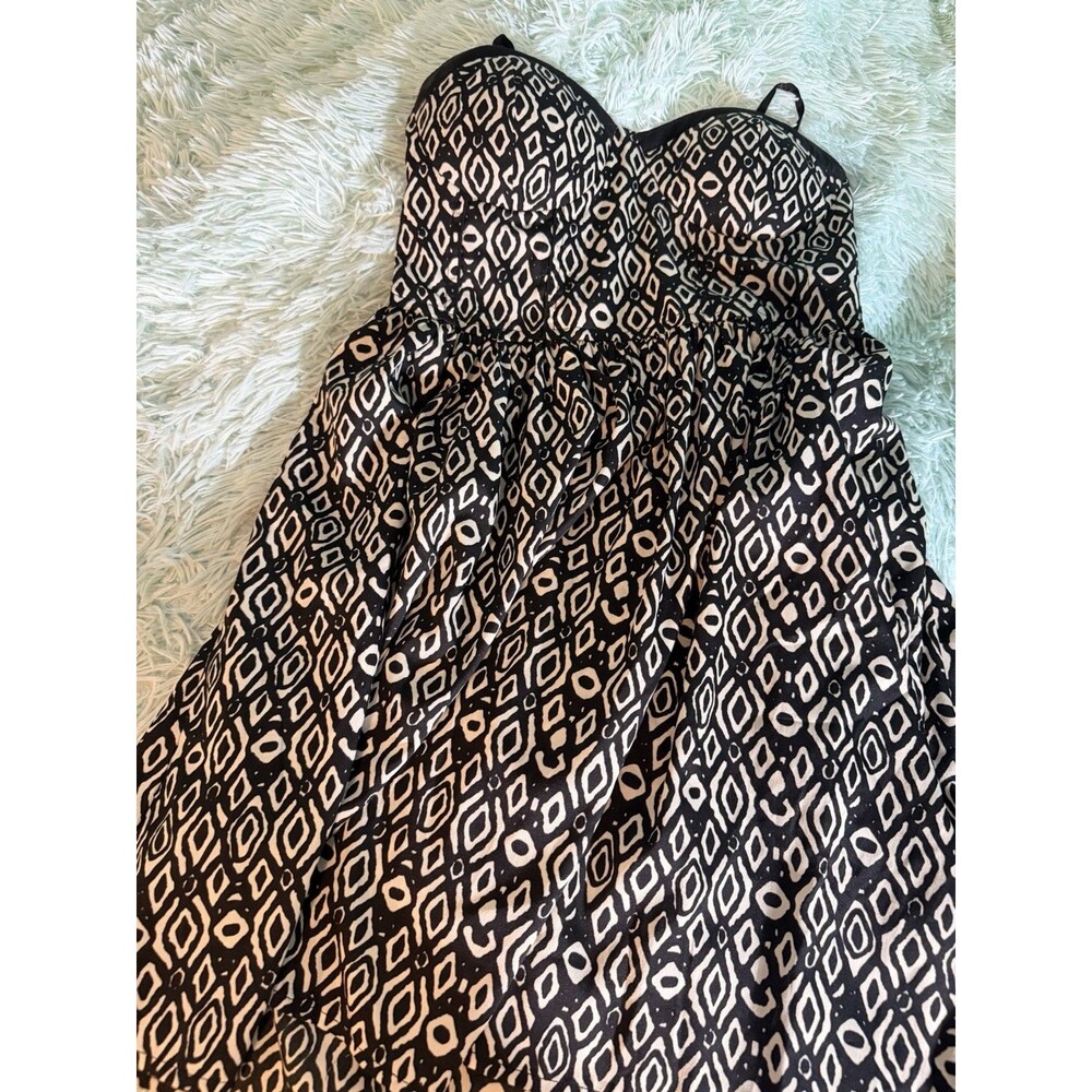 Classic Macys American Rag Cie Black & White Spaghetti Strap Dress Size M